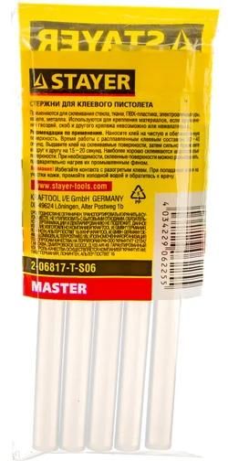 Стержни клеевые 7х100 мм универсальные Universal Stayer Prof 2-06817-T-S06, прозрачные, 6 шт - фото